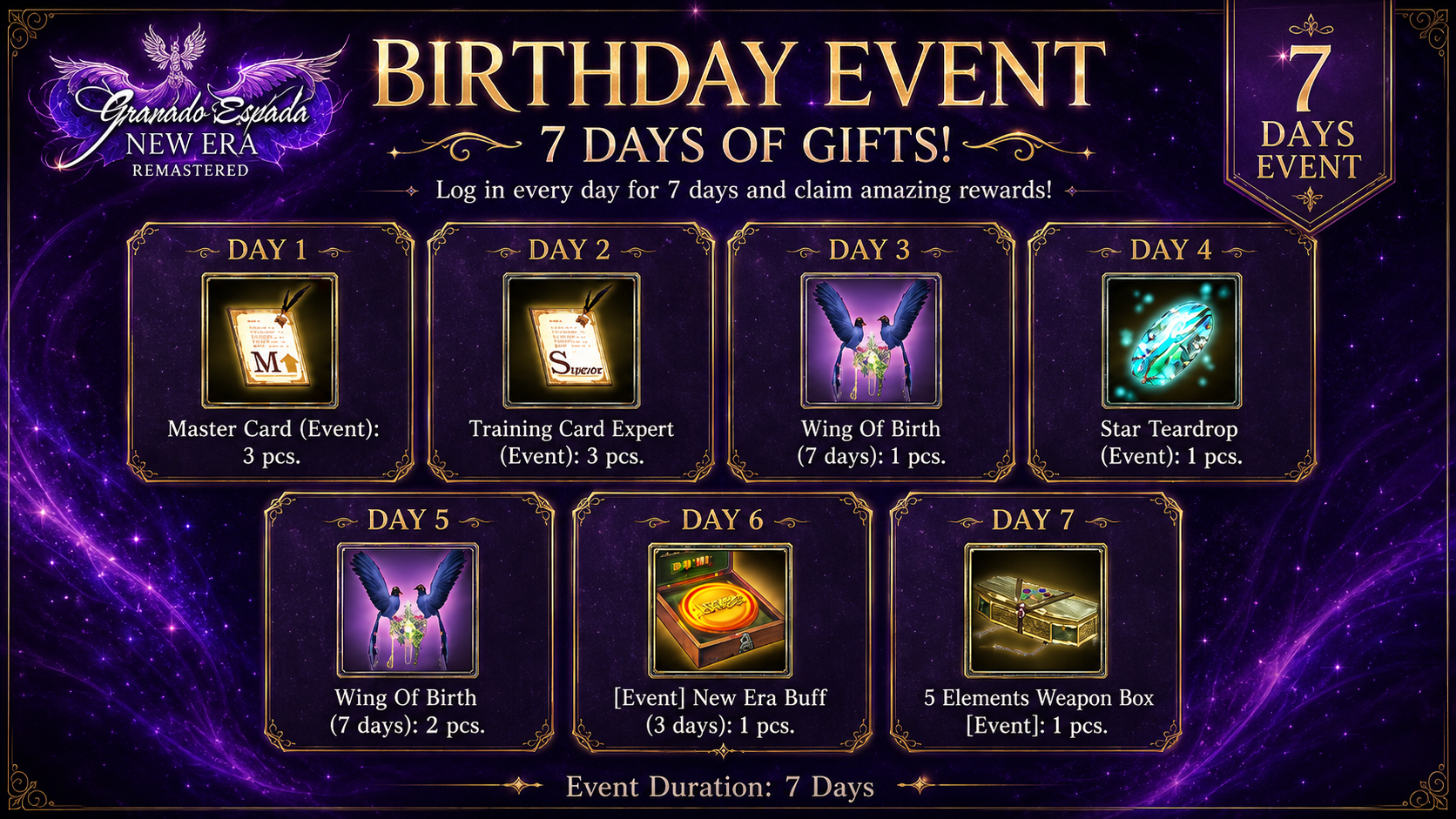 GM's Birthday Gift (Limited 1 Week to Redeem)