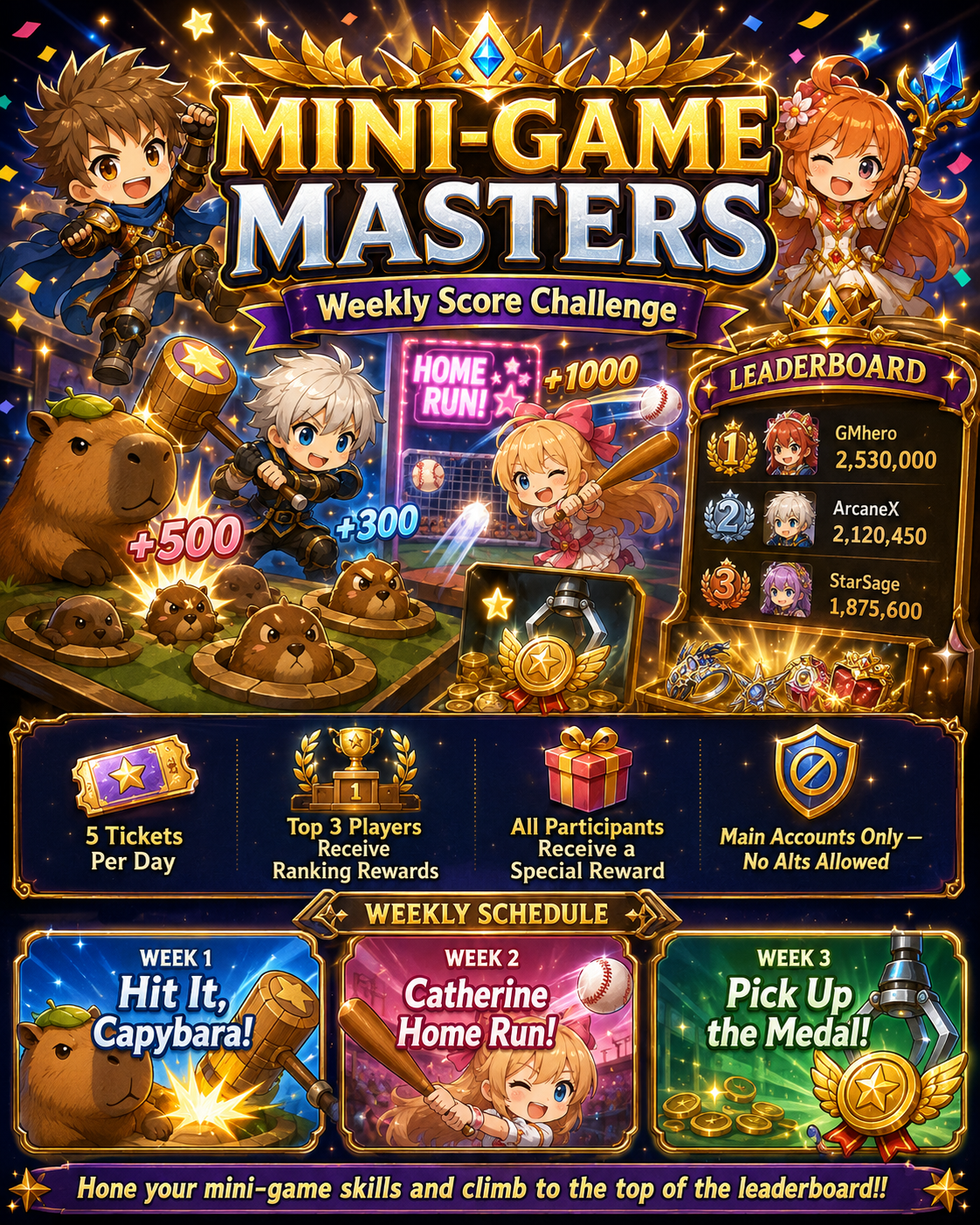 Mini-Game Masters Leage